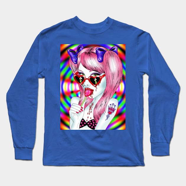 Neon Lolita Long Sleeve T-Shirt by VeronicaLux